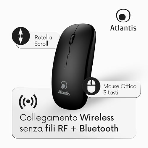 Teclado y ratón Atlantis Argo 900Pro inalámbricos con teclas de chocolate para Android 4