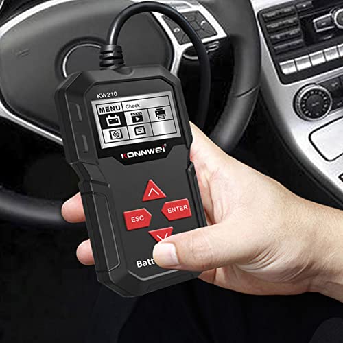 KW210 12V testador de bateria de carro automotivo analisador digital multilíngue ferramenta testador