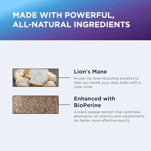 Image of Dr. Emil Organic Lion's Mane Mushroom Supplement, Nootropic, 90 Capsules | High-Potency Nootropic with Organic Lion's Mane and BioPerine to Support Focus, Mental Clarity, and Cognition