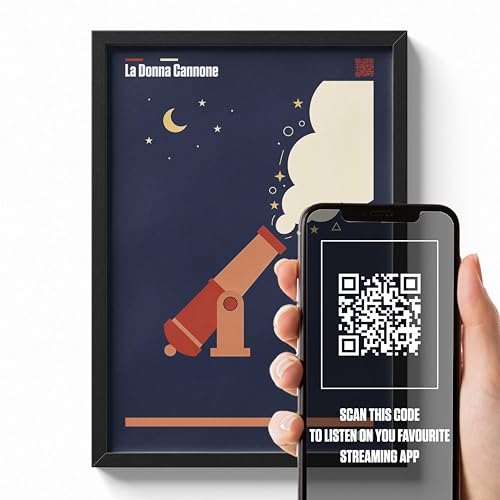 erreinge Poster Musicale con QR Code Personalizzabile - Vari Formati