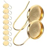 Gatuida Kit para Hacer Pendientes Bandejas de Bisel y Ganchos, 10 Piezas de Acero Inoxidable para Bisutería Manualidades, Base Cabujón para Mujer