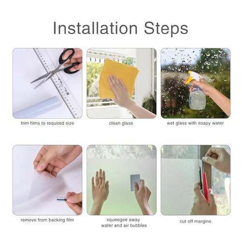 Autocollant de porte en verre statique contre les UV et les regards - 6