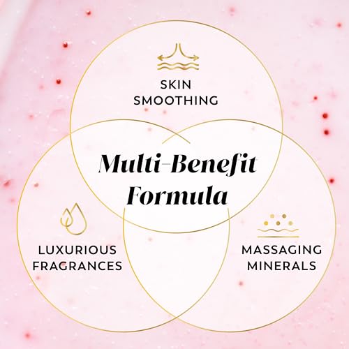 Image of Olay Body Indulgent Mineral Scrub & Body Wash Bundle for Women, Wild Rose & Cherry Creme Scent, Skin Exfoliating & Massaging Pearls, Moisturizing & Nourishing Formula, Luxurious Fragrances (Pack of 2)