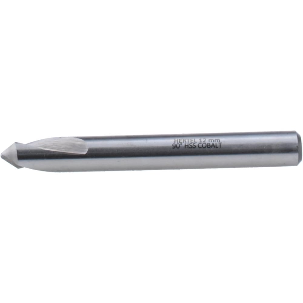 Hertel Spotting Drill, 12.00 mm Dia, 90 Degree, Cobalt M-35 HSS-E, 12.00 mm Shank Diameter, Bright/Uncoated Finish, Right Hand Cut