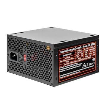 Fonte TGT Tomahawk T3 500W | Bivolt 115/230V | Seletor de Voltagem Manual | Formato ATX | Preto