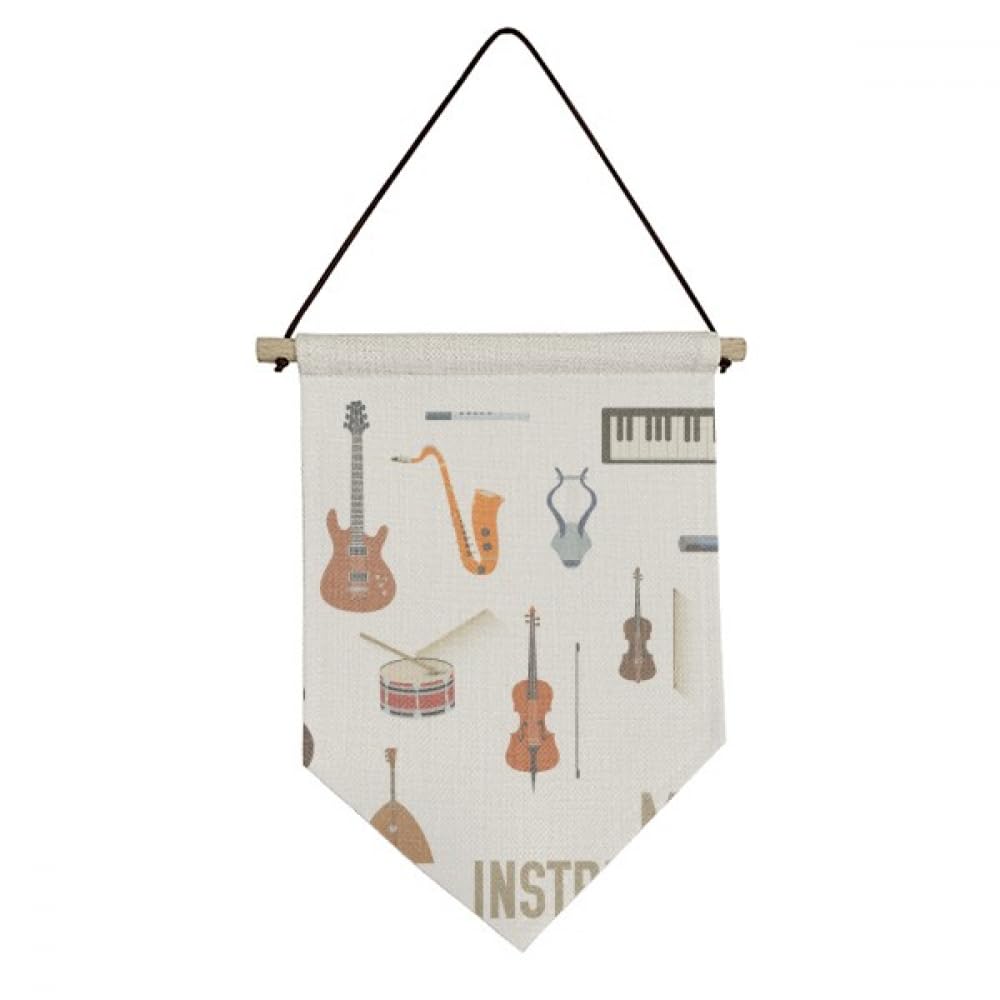 Drapeau en toile instruments de musique, cadeau idéal mélomane
