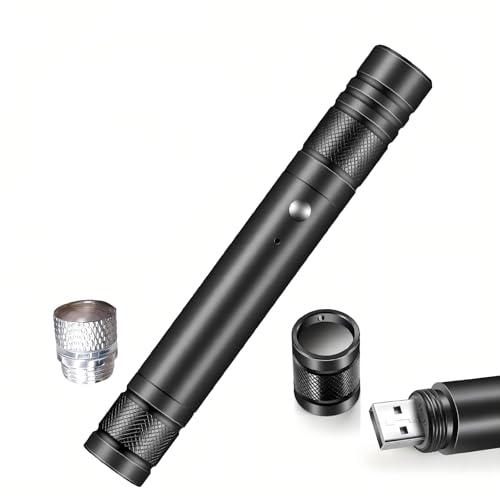 Lampe de poche verte Epunk portable longue distance noire pour éclairage nocturne et chat