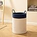 LA JOLIE MUSE Woven Basket Rope Storage Baskets - Large Cotton Organizer, Basket for Baby Blanket, Kids Toy Nursery Laundry Basket Navy Blue XL