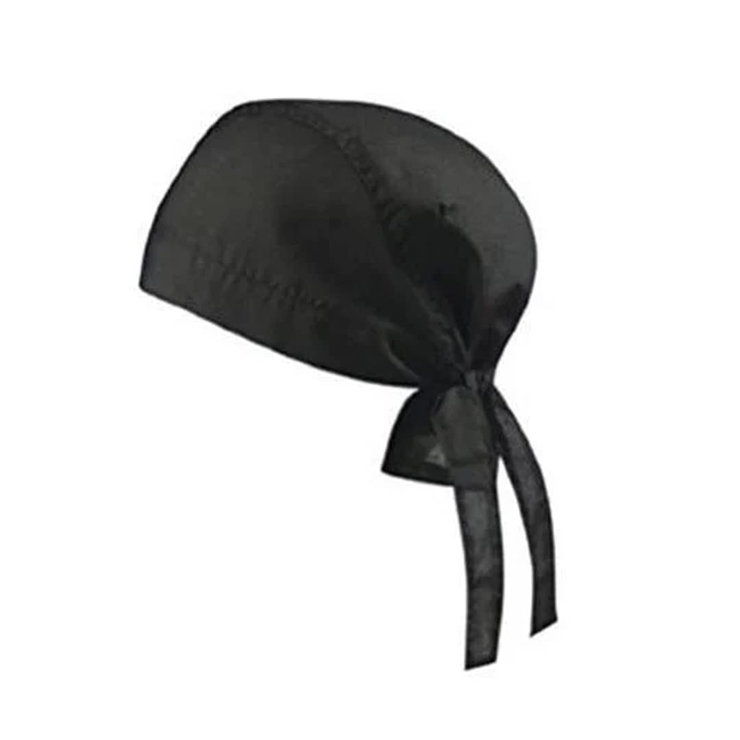 Professional Chef Bandana Cap for Kitchen Hotel Waiter Catering Hat (Black)