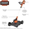 BLACK+DECKER Weed Eater, Lawn Edger and Cordless Lawn Mower 3 in 1 Combo, Includes (2) Batteries, Charger, 12 Inch Battery Powered String Trimmer and Lawnmower, Adjustable Length and Height (MTC220)