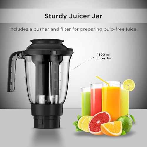 Image of Butterfly Jet Elite 750W Mixer Grinder with 5 Jars | Multipurpose Jars - 3 Stainless Steel & 1 PC Juicer Jar | Grind & Store Jar | Heavy Duty Motor | 2 Years Manufacturer Warranty |Grey