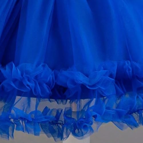 Image of Niren Enterprise Rollar Frock net Embroidery Work Ruffle Patterned Flared Short Sleeve Girl Frock, Pack of 1