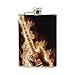 Tizorax Electronic Guitare Enveloppée flammes en acier inoxydable Flasque, poche Pichet, le camping, Pot de vin, cadeau pour homme ou femme, 226,8 gram
