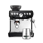 Sage - The Barista Express - Bean to Cup Coffee Machine with Grinder and Manual Milk Frother - 16 Grind Settings, 15 Bar Pump, PID Temp Control - With Temperature Control Jug, Black Truffle