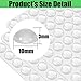 TCPENG® 100PCS Clear Rubber Feet, Small Self Adhesive Pads, Sticky Rubber Dots, Non-Slip Cabinet Stoppers, Furniture Buffers — Hemispherical Silicone Pads for Door Furniture