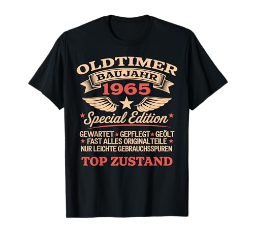 60. Geburtstag Mann Frau 60 Jahre 1965 Deko Lustig Geschenk T-Shirt