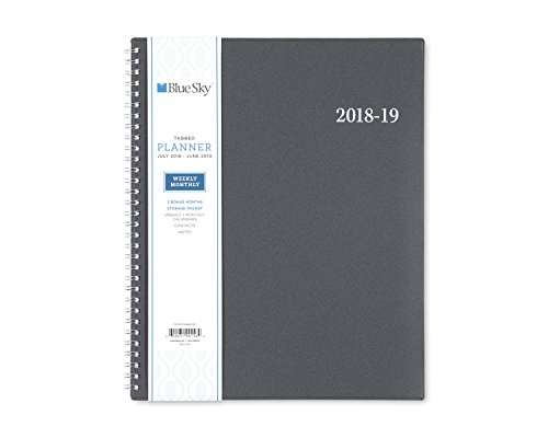 Blue Sky 2018-2019 Academic Year Weekly & Monthly Student Planner, Flexible Cover, Twin-Wire Binding, 8.5