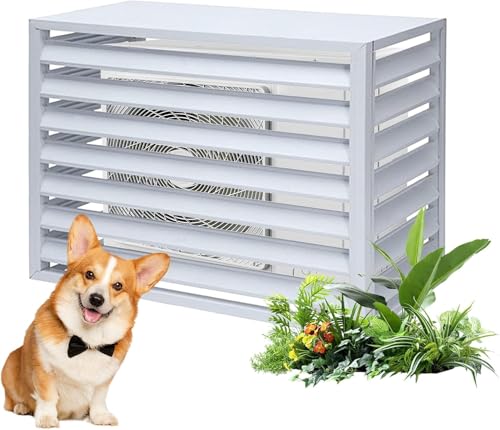 Boîtier de pompe à chaleur extérieur en aluminium blanc de 100cm résistant aux intempéries