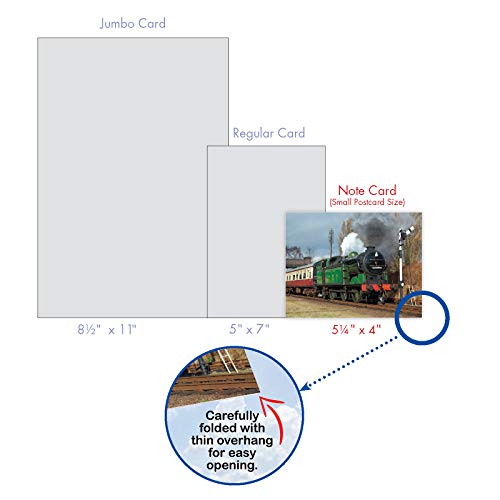 The Best Card Company - 10 Blank Note Cards Boxed (4 X 5.12 Inch) - All Occasion Notecards, Vehicles And Cars - Do The Locomotive M5071Ocb-B1X10 #TOP6
