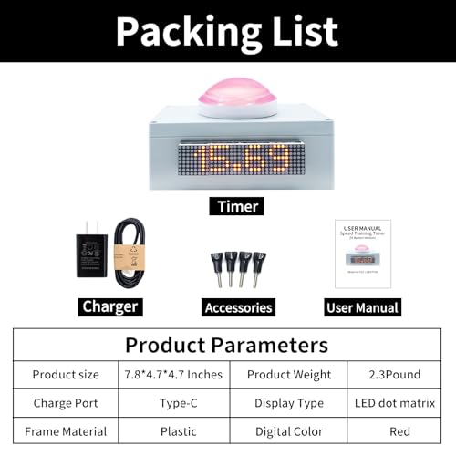 GAN XIN Speed Training Timer with Button Control for Basketball,Football,Soccer,Track & Agility Tests and Video Recording Controller