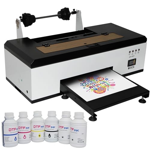 Stampa A3 di alta qualità: La stampante DTF, modello B31, offre una dimensione massima di stampa A3, consentendo di creare disegni mozzafiato su una varietà di tessuti, comprese le magliette. Sperimenta una qualità di stampa eccezionale con risoluzioni fino a 1440*720dpi e 1440*1440dpi.