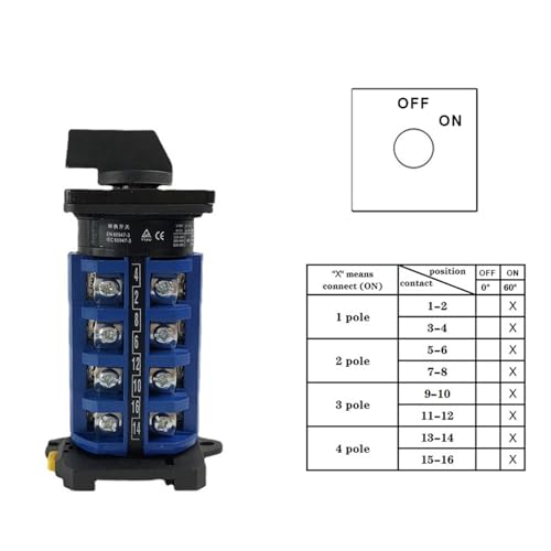 Interrupteur à cames 4 pôles LW26-63 inverseur de source 690V
