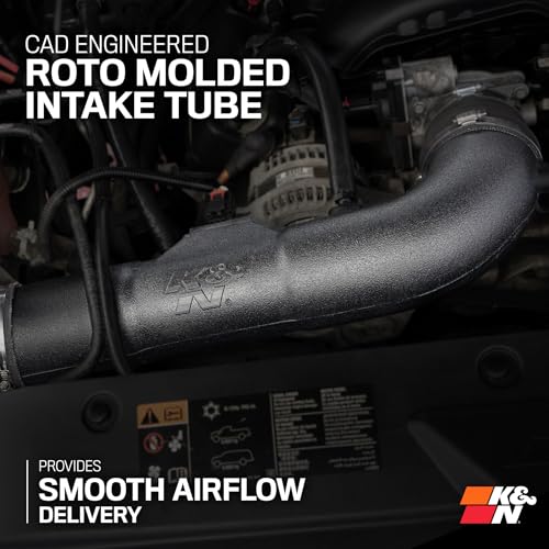 Image of K&N Cold Air Intake System: Dry-Flow Air Filter, Increase Performance & Towing: Compatible with 2014-2020 Chevy /GMC /Cadillac Silverado 1500, Suburban, Tahoe, Sierra 1500, Yukon, Escalade, 30-3082
