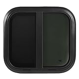 RVスライディングウィンドウ 4mm強化ガラス採用 UVカット・防音・断熱 E4認定 完全防水設計 排水穴付き アルミ合金フレーム 黒色粉体塗装 | トレーラーウィンドウ 改造用 窓交換 DIYキャンピングカー リビングルーム 省スペース対応