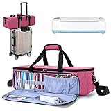 Luxja Carrying Bag Compatible with Cricut Die-Cutting Machine and Supplies, Tote Bag Compatible with Cricut Explore Air (Air2) and Maker (Bag Only, Patent Pending), Red