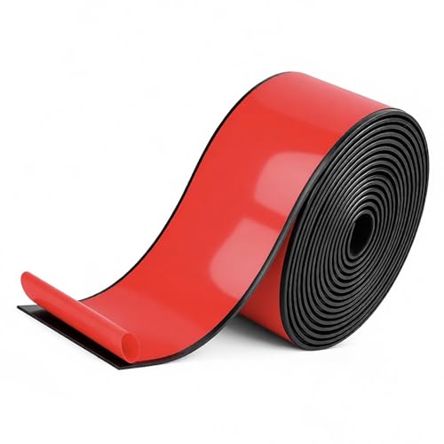 YUNXCNA Bandes de Caoutchouc Adhésives, (50mm x 3mm x 3m) Tapis en Néoprène, Bandes de Caoutchou Solides, Ruban D'étanchéité en caoutchouc, Pour...