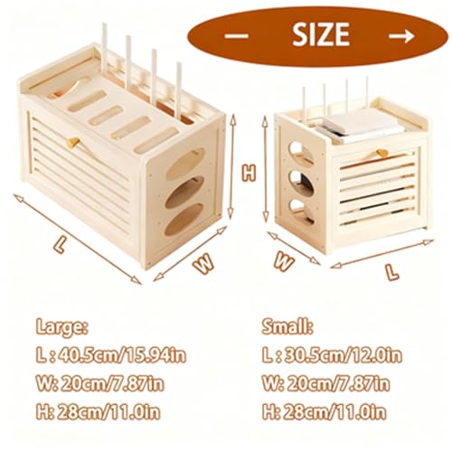 Boîte de rangement de routeur et décodeur en taille Small