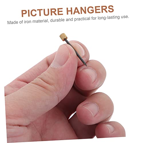 Image of 50pcs Copper Caps Nails Furniture Picture Hanging Nails Construction for Home Office Decor Strong and Accessories for Wall Mounting