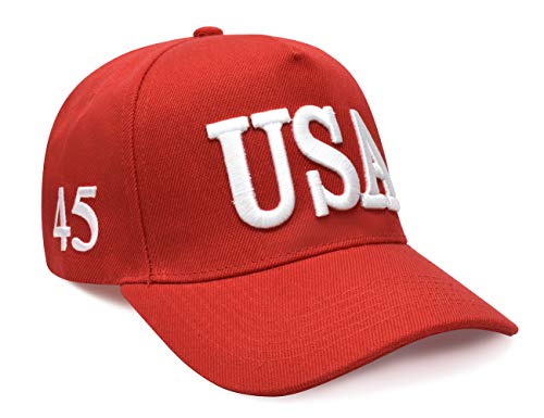 Usa Baseball Cap Polo Style Adjustable Embroidered Dad Hat American Flag For Men And Women Red #TOP1