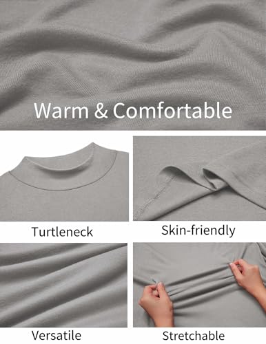 COOFANDY Men's Slim Fit Mock Turtleneck T Shirt Casual Basic Knitted Long Sleeve Pullover Sweater3
