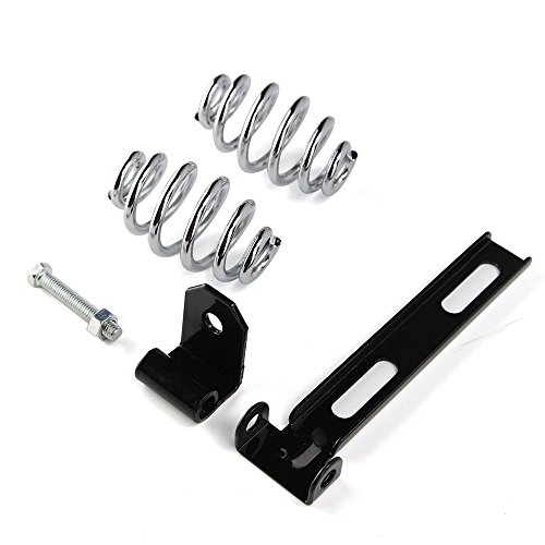 Oumurs Alligator Emboss Synthetic Leather Solo Seat Chrome Barrel Springs Mounting Bracket Set For Harley Sporster 883 1200 Chopper Bobber 48 Dyna #TOP5