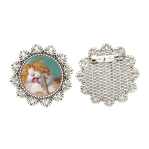 Broche de gato para paseos con diseño de rayas amarillas plata M