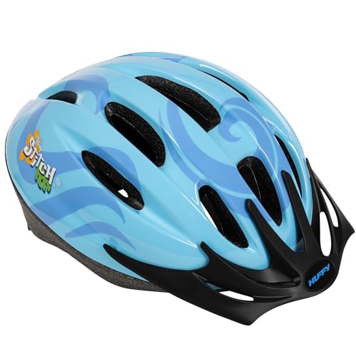 Disney Stitch Kids Bike Helmet - Tropical Blue Adjustable Safety Helmet for Girls Aged 3+ Lightweight with visor and ventilation 50–54cm