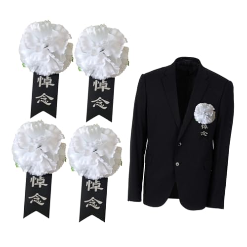 VALICLUD Ornement Funéraire en Soie 50Pcs Accessoires de Deuil Fournitures Funéraires Épingle à Poitrine Atmosphère Cérémonieuse