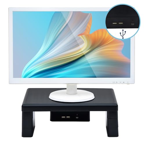 DAC Stax Adjustable Desktop Monitor Stand with USB Ports