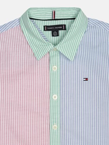 Image of Boys Colorblock Regular Fit Cotton Shirt