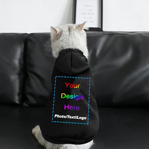 Personalisiertes Haustier-Sweatshirt mit Namen und Fototext, individuelles Haustier-Hunde-Sweatshirt, individueller Pullover mit Kapuze für Hunde, Welpen, Geschenke für Haustier, Katze, Hund