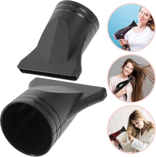 2Pcs Black Blow Dryer Attachment Not Universal Professional Hair Dryer Attachment Dryer Nozzle Replacement Narrow Concentrator Blow Flat for Diameter 4.3cm to 4.5cm Diffusers Hair Dryers Accessories - Thumbnail 4