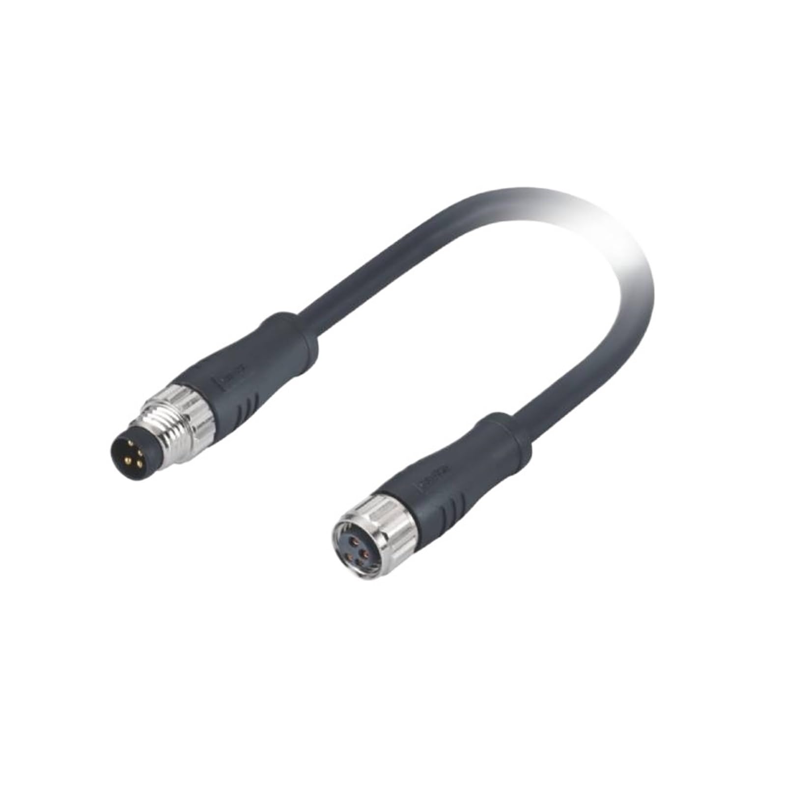 Conector estanco M8 código B de 5 pines con aislamiento impermeable para aviación