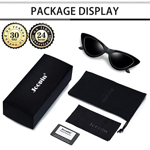 Joopin Polarized Cat Eye Sunglasses For Women, Retro Narrow Pointy Cateye Womens Sun Glasses (Black) #TOP4