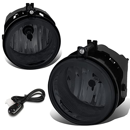 Auto Dynasty Driving Fog Lights Lamps with Switch Compatible with Dodge Charger Challenger Patriot Sebring, Driver and Passenger Side, Smoke Lens