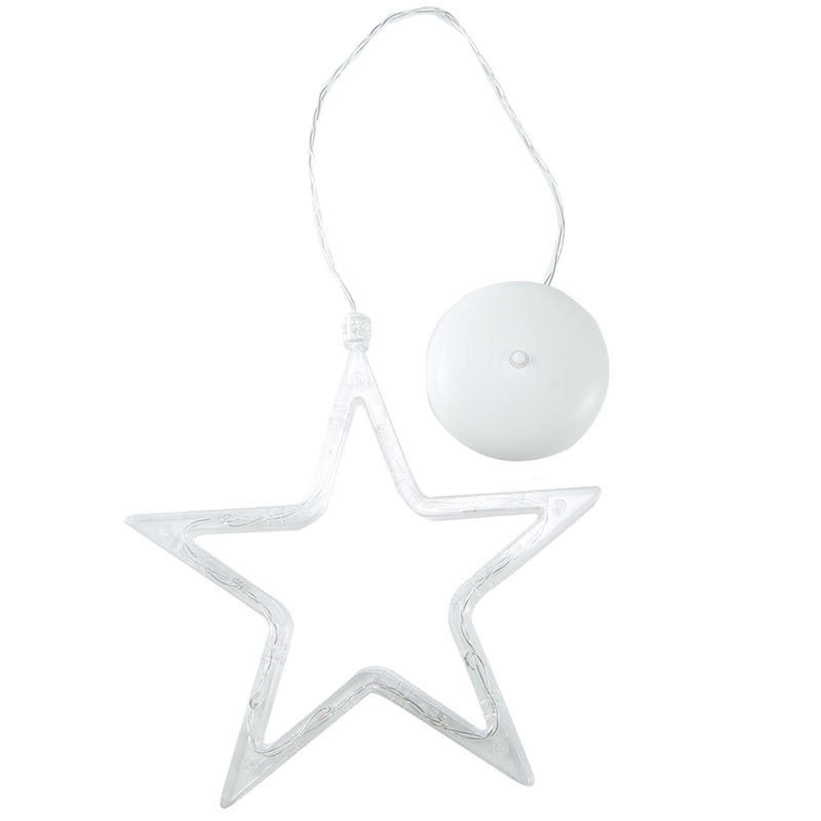 Tsophreniq Christmas Sucker Light Hanging Led Lamp Santa Deer Star Ornament for Christmas Festival Door Window Decoration Fairy Light