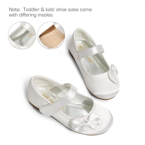 DREAM PAIRS Toddler Girls Dress Shoes Mary Jane Flats, Girls School Uniform Flats Bow Ballerina Shoes4