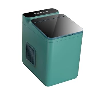 Portable Ice Machine Self-Cleaning, Ice Makers Countertop with Soft Chewable Pellet Ice, 26Lbs/24H,9 Ice Cubes/6 Mins, Pellet Ice Maker for Home Kitchen,Green