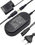 DMW AC8 DCC12 AC Netzadapter: Ermöglicht es Ihnen, die Kamera mit Wechselstromnetz zu versorgen, keine Notwendigkeit, Batterie zu wechseln. Gut zum Teilen von Fotos mit Familien, zum Herunterladen von Fotos und Videos.