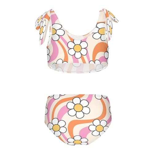 Image of QUGRL Girls Swimsuit Two Piece Swimwear Bathing Suit for Girls Tankini Bikini Set Size 3-12T